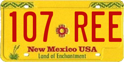 NM license plate 107REE