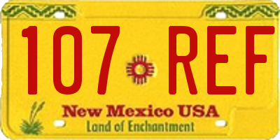 NM license plate 107REF