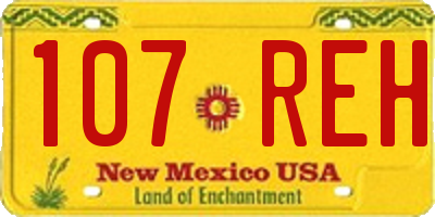 NM license plate 107REH