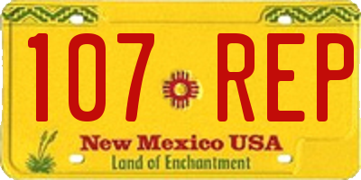 NM license plate 107REP
