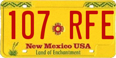 NM license plate 107RFE