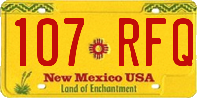 NM license plate 107RFQ