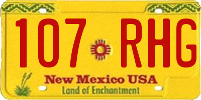 NM license plate 107RHG