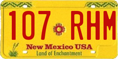 NM license plate 107RHM