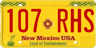 NM license plate 107RHS