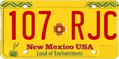 NM license plate 107RJC