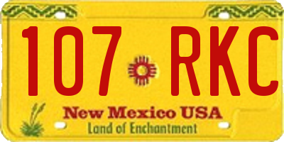 NM license plate 107RKC