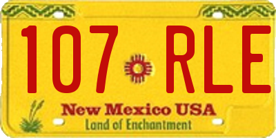 NM license plate 107RLE
