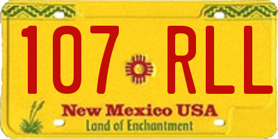 NM license plate 107RLL