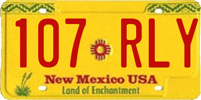 NM license plate 107RLY