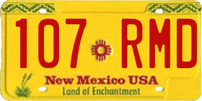 NM license plate 107RMD