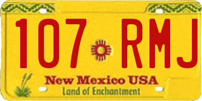 NM license plate 107RMJ