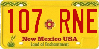 NM license plate 107RNE