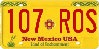 NM license plate 107ROS