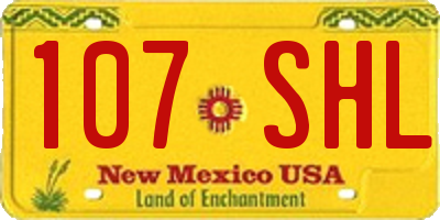 NM license plate 107SHL