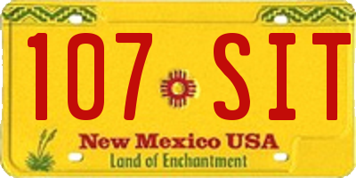 NM license plate 107SIT