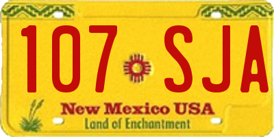 NM license plate 107SJA