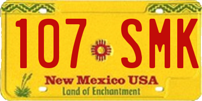 NM license plate 107SMK