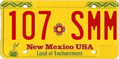 NM license plate 107SMM