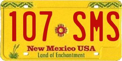 NM license plate 107SMS