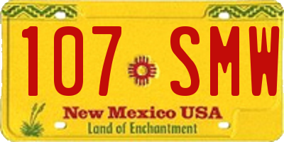 NM license plate 107SMW
