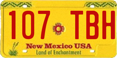 NM license plate 107TBH