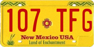 NM license plate 107TFG