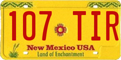 NM license plate 107TIR