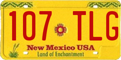 NM license plate 107TLG