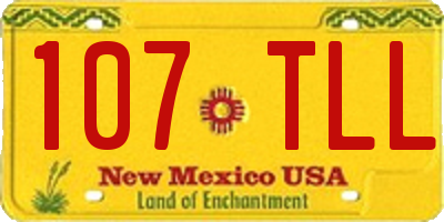 NM license plate 107TLL