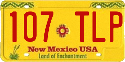 NM license plate 107TLP