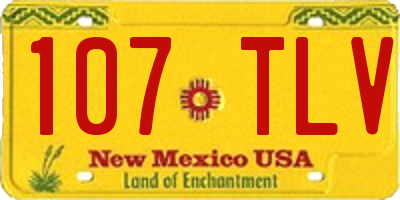 NM license plate 107TLV