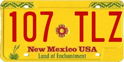 NM license plate 107TLZ