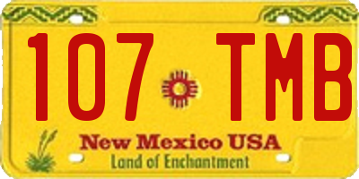 NM license plate 107TMB