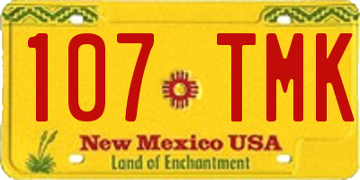 NM license plate 107TMK