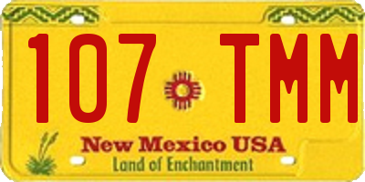 NM license plate 107TMM