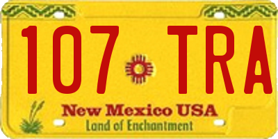 NM license plate 107TRA