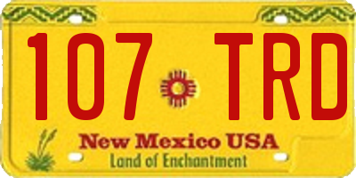 NM license plate 107TRD