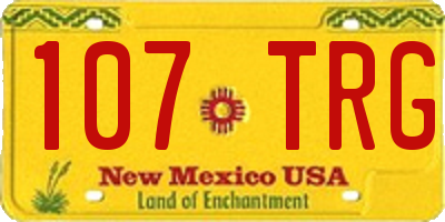 NM license plate 107TRG
