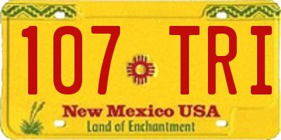 NM license plate 107TRI