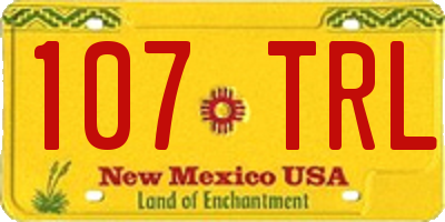 NM license plate 107TRL