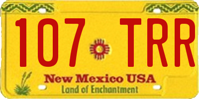 NM license plate 107TRR