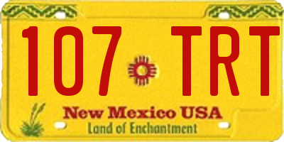 NM license plate 107TRT