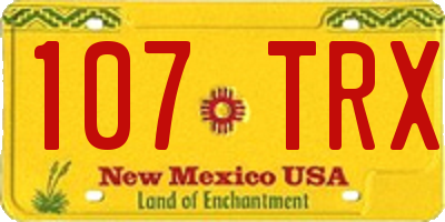 NM license plate 107TRX