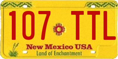 NM license plate 107TTL