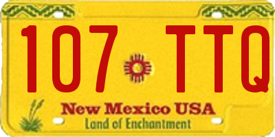 NM license plate 107TTQ