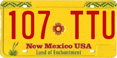 NM license plate 107TTU