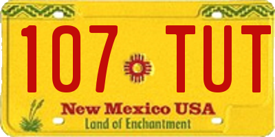 NM license plate 107TUT