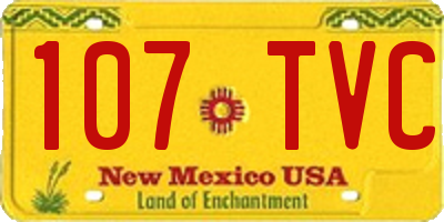 NM license plate 107TVC