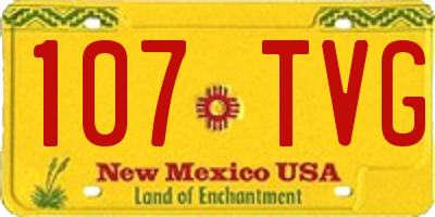 NM license plate 107TVG